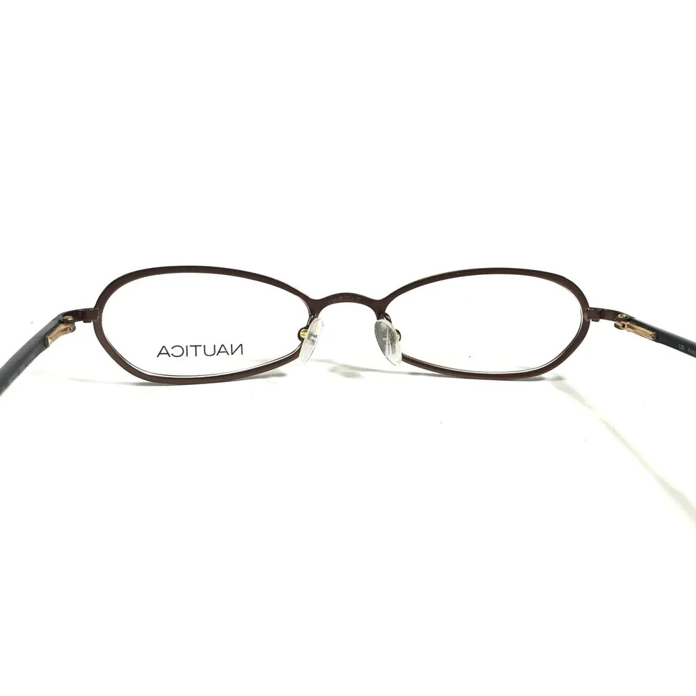Nautica Eyeglasses Frames N9010 006 Brown Round Full Rim 48-17-135